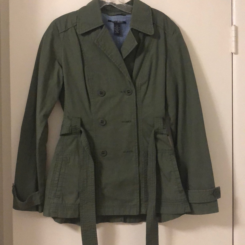 Lucky Brand Army Green Trench Coat
